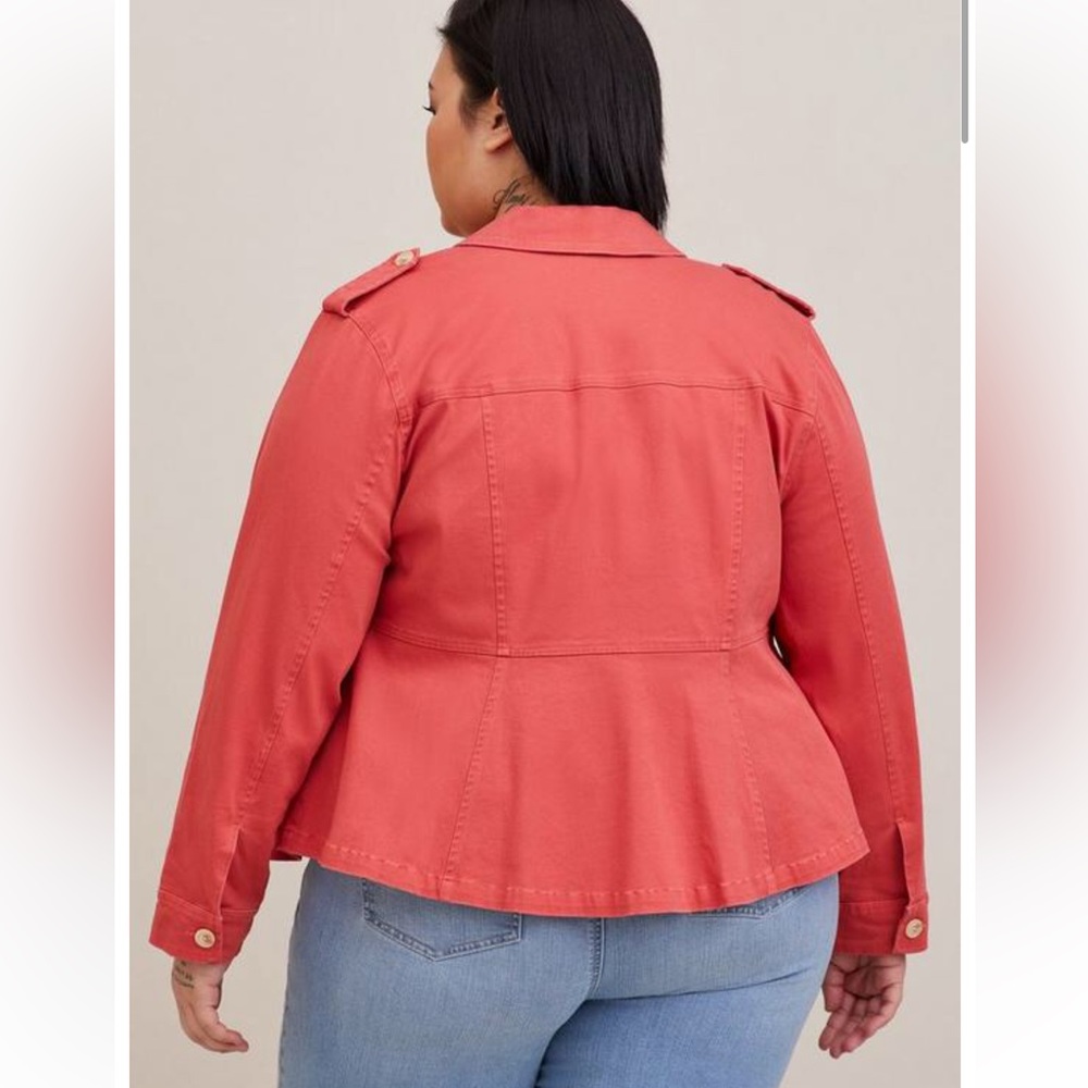 Stretch Twill Utility Jacket By Torrid Size 3 - image 3
